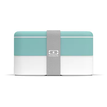 Monbento / 雙層餐盒- 湖水綠/白
