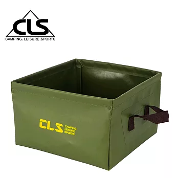【韓國CLS】戶外多功能方形折疊水桶/儲水盆/水袋(三色任選)軍綠色