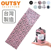 【OUTSY】台灣製純棉便攜質感旅行床單/睡袋內套 桃粉佩斯利