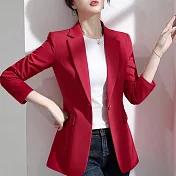【MsMore】韓國知性魔力修身百搭西裝外套#107602 M 紅