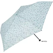 【because】日本晴雨兩用90g輕量迷你折傘(含傘套) ‧小碎花 藍綠