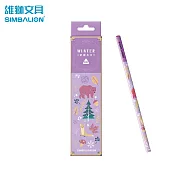 (2盒1包)雄獅四季動物三角塗頭鉛筆 紫耀冬日