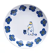 【日本YAMAKA】Moomin嚕嚕米果色深盤21cm ‧ 花朵藍