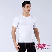 【天使霓裳】塑身衣 簡約有型 短袖運動背心 運動內衣 (白M~XL號)M白色