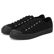 [MUJI無印良品]撥水加工有機棉舒適休閒鞋 26.5 黑色(黑底)