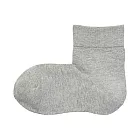 [MUJI無印良品]女棉混足口寬鬆舒適無螺紋直角短襪灰色23~25cm