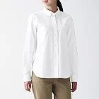 [MUJI無印良品]女新疆棉水洗牛津布扣領襯衫L白色