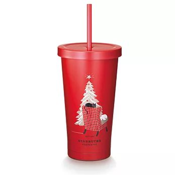 [星巴克]紅色耶誕不鏽鋼TOGO冷水杯