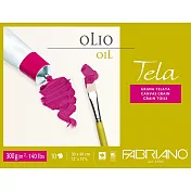 【Fabriano】Tela油畫本,畫布紋,300G,18X24,10張