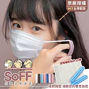 台灣製SoFF口罩減壓護套(附收納盒、防脫落貼片10條)- 舒適藍