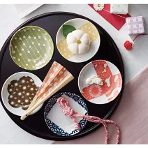 【小倉陶器】日本和紙小皿10cm禮盒組5入
