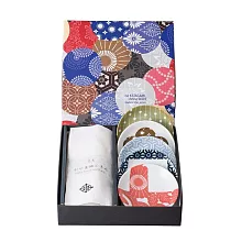 【小倉陶器】日本和紙小皿5入+奈良敷巾禮盒組