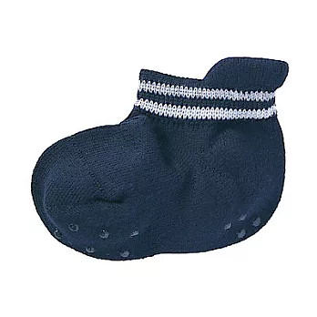 [MUJI無印良品]幼兒棉混腳跟特殊編織淺口直角襪深藍紋樣11~15cm