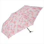 【日本nifty colors】日本抗UV晴雨兩用超輕量迷你折傘 ‧鑽石粉