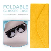 ALIFE 可折疊超輕薄眼鏡收納盒-鵝黃