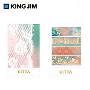 【KING JIM】KITTA 隨身攜帶和紙膠帶- 金箔 復古蕾絲 (KITH007)