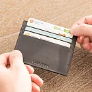 CHENSON真皮 男用6卡1鈔信用卡包証件套卡片夾灰(Ｗ20124-2)