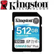 Kingston 金士頓 512GB SDXC UHS-I U3 V30 記憶卡 SDG3/512GB