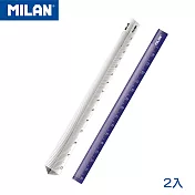 MILAN可透視三角尺_15公分_白/藍