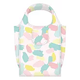 【Q-lia】折疊式收納印花環保購物袋 ‧水彩粉