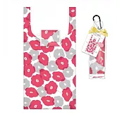 【Q-lia】禮物包裝收納印花環保購物袋 ‧花卉(紅)