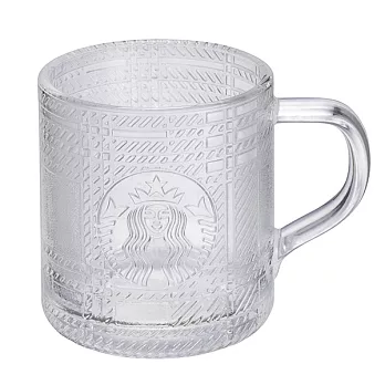 [星巴克]透明格紋女神玻璃杯