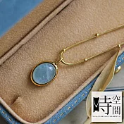 『時空間』星辰大海 海藍寶石橢圓造型(18Kgpゴールド)項鍊 -單一款式
