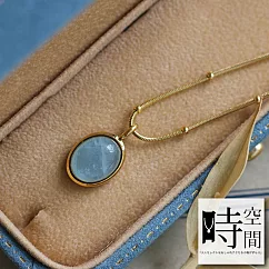 『時空間』星辰大海 海藍寶石橢圓造型(18Kgpゴールド)項鍊 ─單一款式