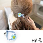 【Hera 赫拉】 烤漆雛菊花朵髮圈/髮束-4色藍色