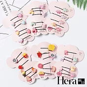 【Hera 赫拉】 韓版新款兒童髮飾水果兔子髮夾一字夾6件組-4款草莓