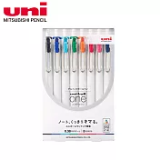 UNI-BALL ONE鋼珠筆 8色套組 0.38