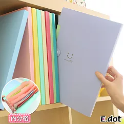 【E.dot】A4分類風琴夾(文件夾) 紫色
