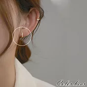 【卡樂熊】S925純銀氣質亮鑽耳骨造型耳環(三款)-V型排鑽