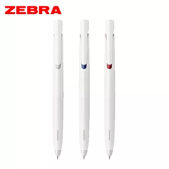 (3色1包)ZEBRA BLEN 防震原子筆 白桿 0.7 黑+藍+紅