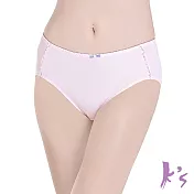 【K’s凱恩絲】日系甜美棉柔三角專利有氧蠶絲內褲L粉色