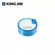 【KING JIM】HITOTOKI SODA 透明PET卷狀膠帶 15MM 方眼 (CMT15-001)