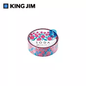 【KING JIM】HITOTOKI SODA 透明PET卷狀膠帶 15MM 鬱金香 (CMT15-008)