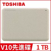 【TOSHIBA 東芝】 V10 Canvio Advance 先進碟 1TB 2.5吋外接式硬碟 (米白)