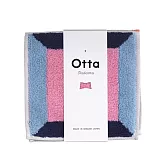 【日本Gold Pearl今治毛巾】Otta 對折輕巧純棉隨身方巾 ‧ 多彩方形(粉)
