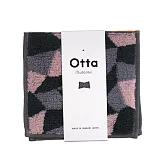 【日本Gold Pearl今治毛巾】Otta 對折輕巧純棉隨身方巾 ‧ 幾何菱格(綠)