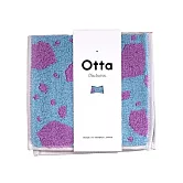 【日本Gold Pearl今治毛巾】Otta 對折輕巧純棉隨身方巾 ‧ 多角石(藍)