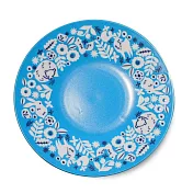 【Minoru陶器】經典花卉輕量陶瓷淺盤14cm ‧ 海洋藍
