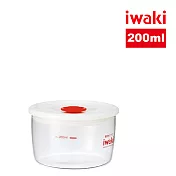 【iwaki】日本品牌玻璃微波密封罐(白蓋款)200ml-KT7014SMP-R