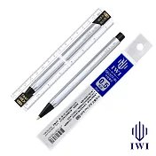 【IWI】toolHex 鋁合金六角中性筆(1黑筆+1藍芯) -太空銀
