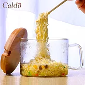 【Caldo卡朵生活】窩著吃耐熱玻璃竹蓋泡麵碗 1500ML