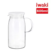 【iwaki】耐熱玻璃冷水瓶 600ml-KT293-W