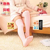 日本 SUNFAMILY  發熱保暖舒緩保濕五趾襪粉紅