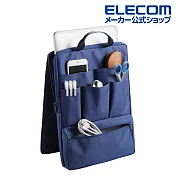 ELECOM 站立收納袋中袋(直式)-藍