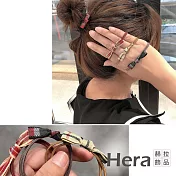 【Hera 赫拉】日韓甜美蝴蝶結簡約百搭髮圈/髮繩-隨機3色入