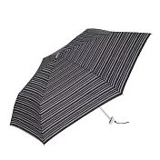【日本Water Front】抗UV晴雨兩用超薄型輕量迷你折傘 ‧ 條紋黑灰